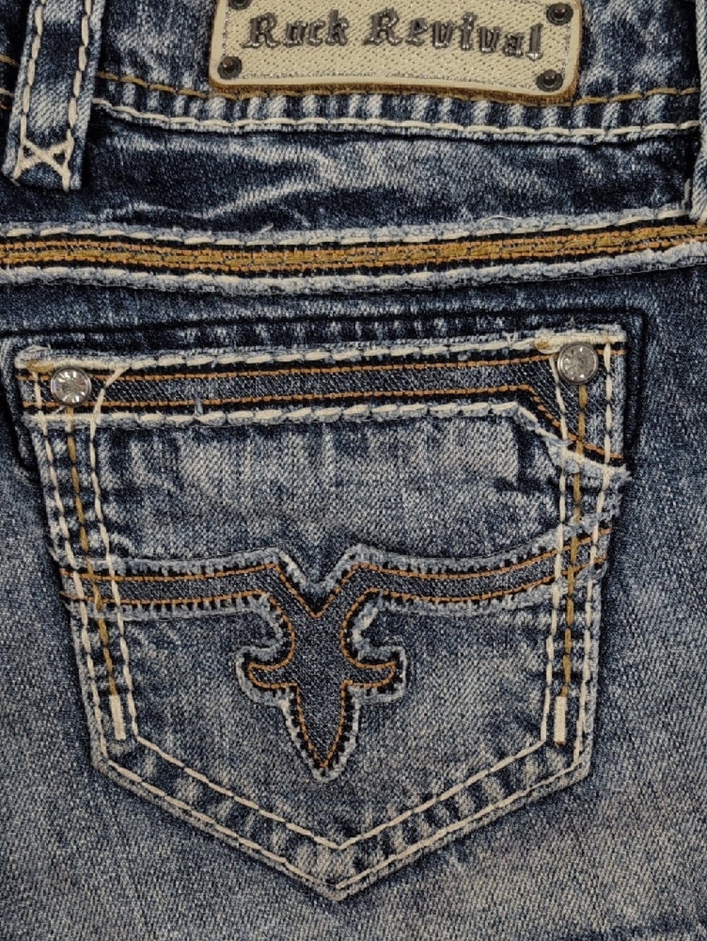 Rock Revival Jayna Shorts Size 29 Distressed Rhinestone Low Rise
Description - Picture 3 of 13